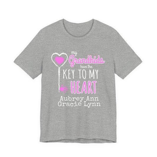 Grandkids Have the Key to My Heart Tee — Personalized Grandma Shirt