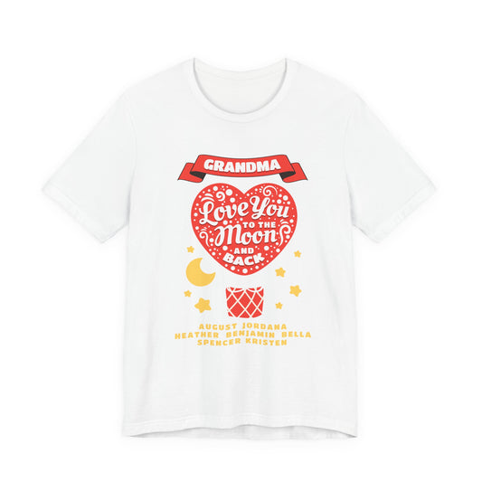 Grandma 'Love You to the Moon and Back' T-Shirt – Heart Balloon Mother's Day Gift