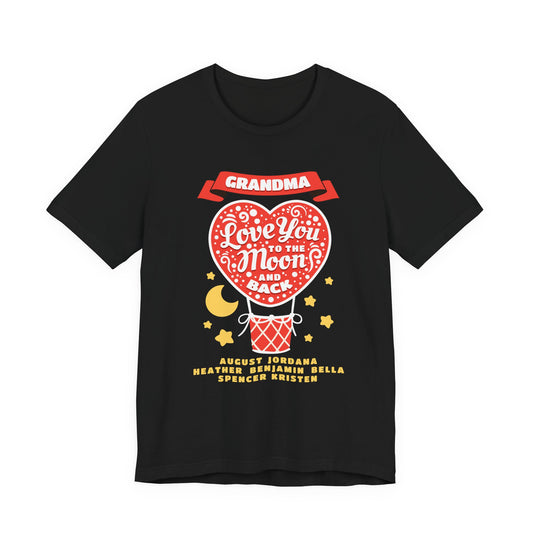 Grandma 'Love You to the Moon and Back' T-Shirt – Heart Balloon Mother's Day Gift