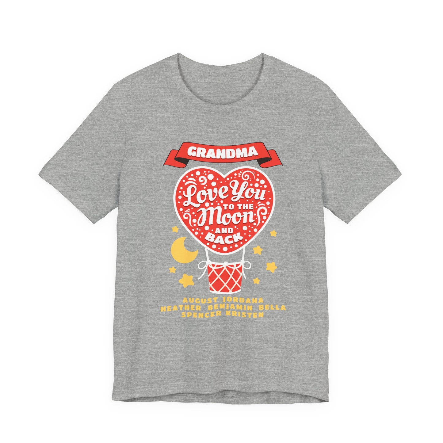 Grandma 'Love You to the Moon and Back' T-Shirt – Heart Balloon Mother's Day Gift