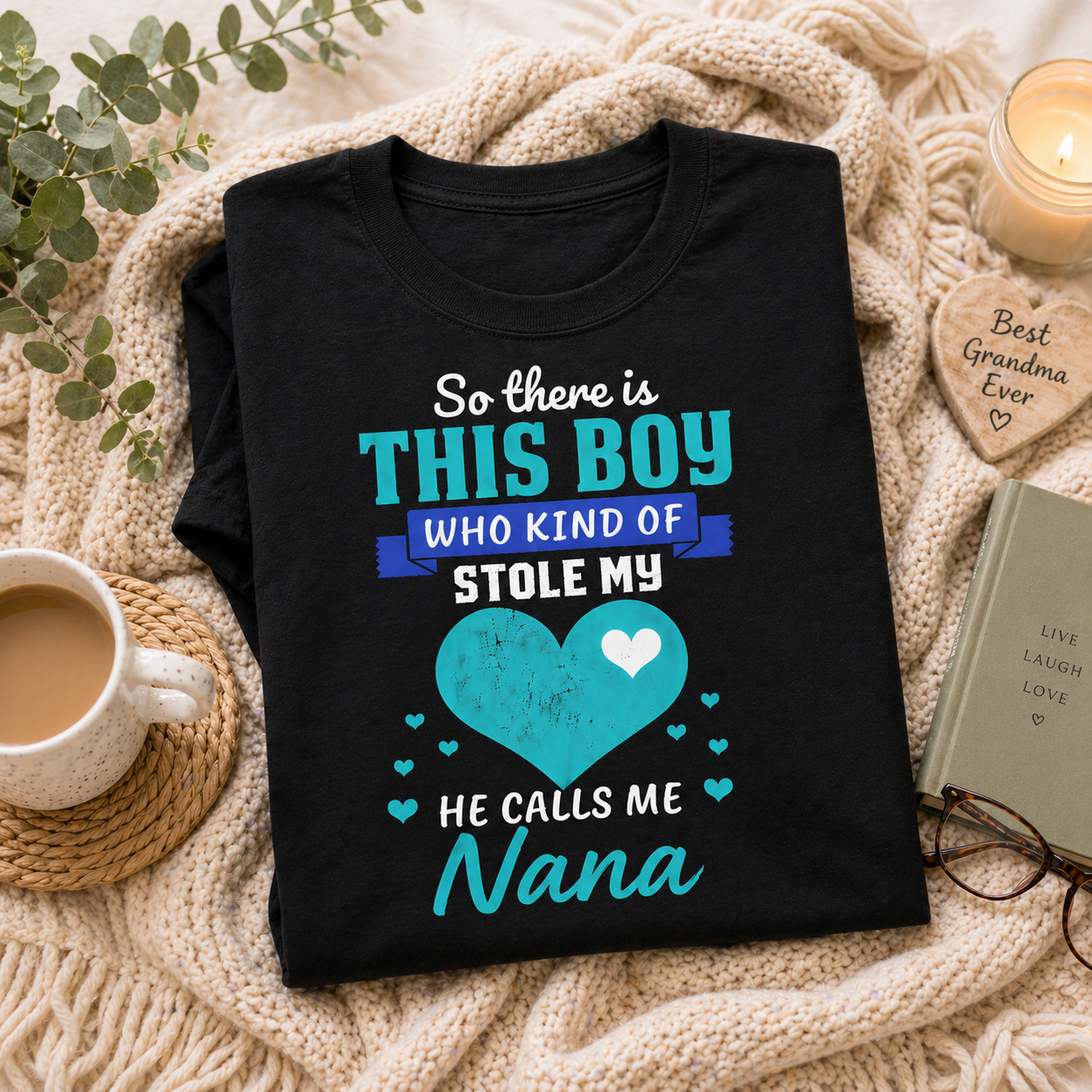 Personalized Grandma Shirt – Custom Nana Mimi Gigi Name T-Shirt Gift for Grandma