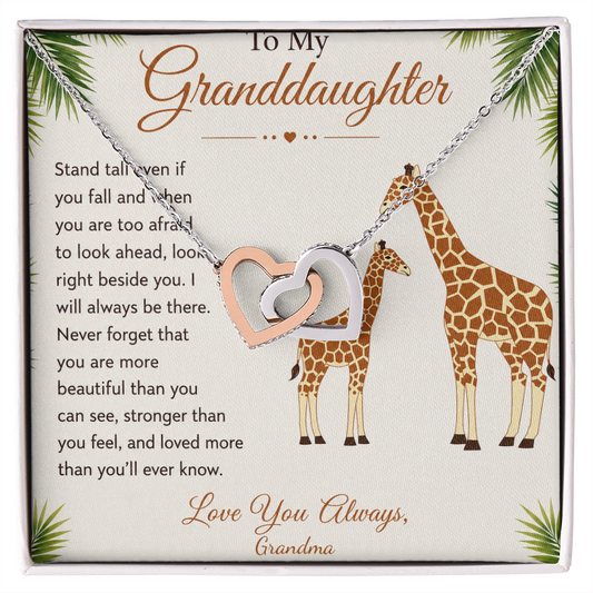 To My Granddaughter Necklace – Personalized Gift From Grandma, Nana, Mimi or Gigi