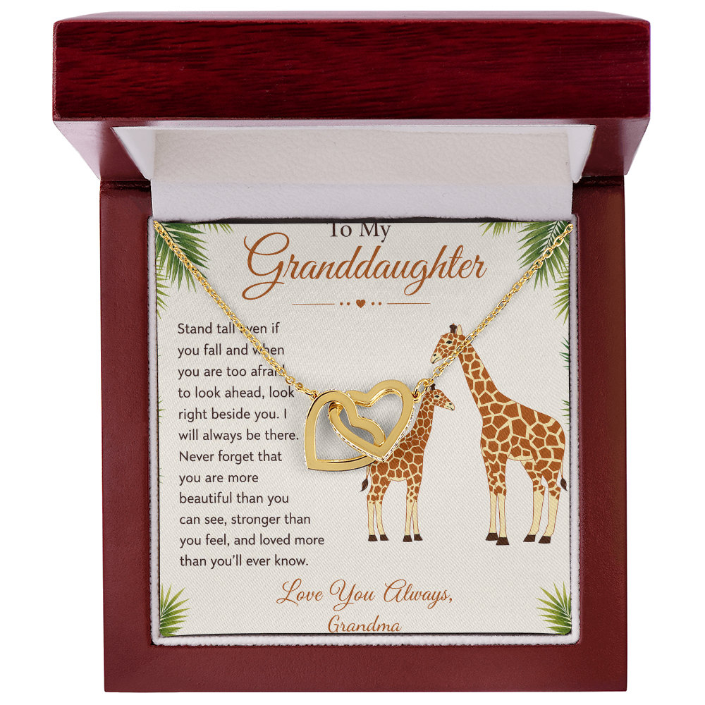 To My Granddaughter Necklace – Personalized Gift From Grandma, Nana, Mimi or Gigi