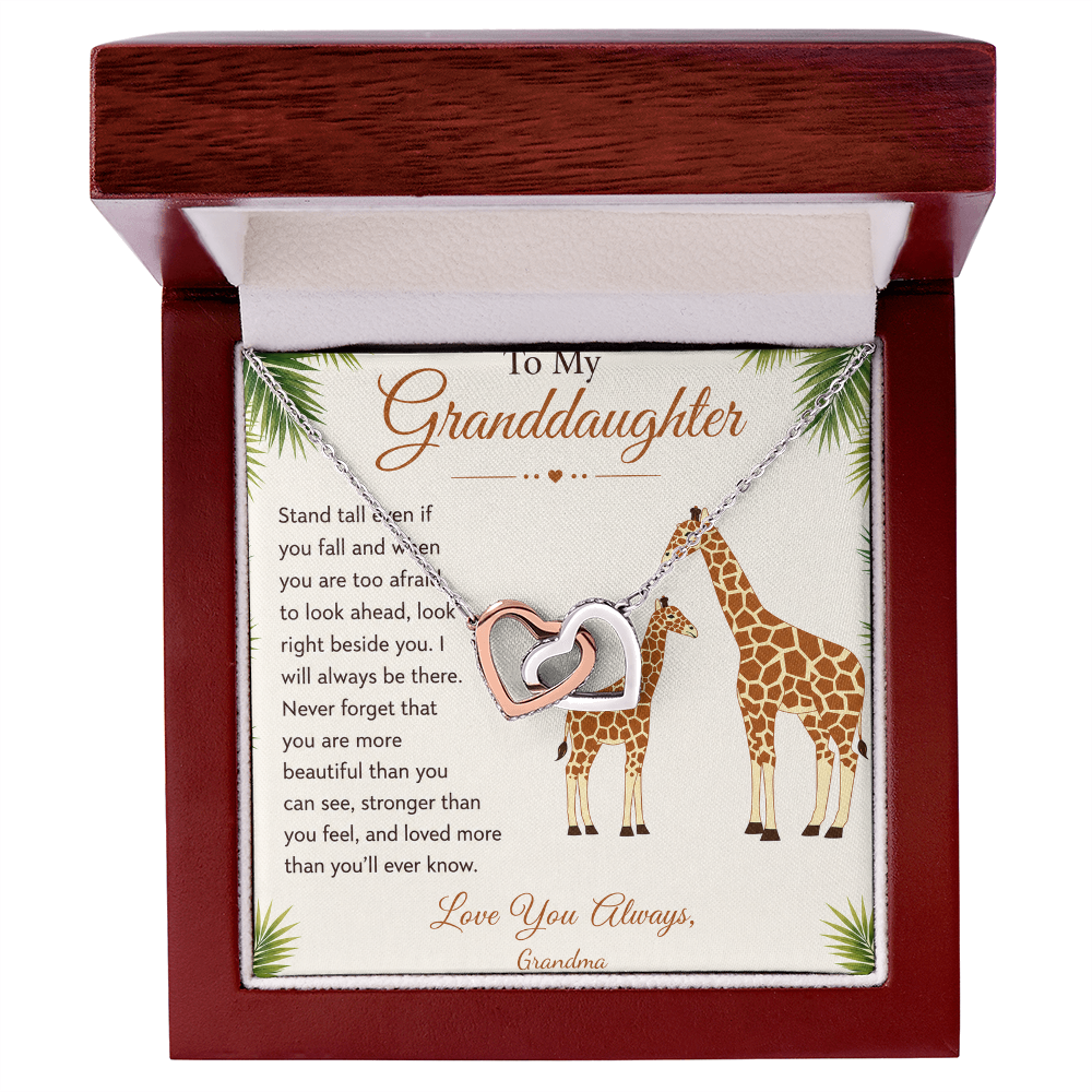 To My Granddaughter Necklace – Personalized Gift From Grandma, Nana, Mimi or Gigi