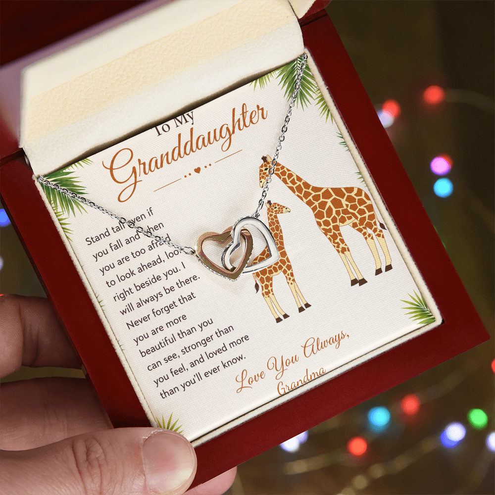 To My Granddaughter Necklace – Personalized Gift From Grandma, Nana, Mimi or Gigi