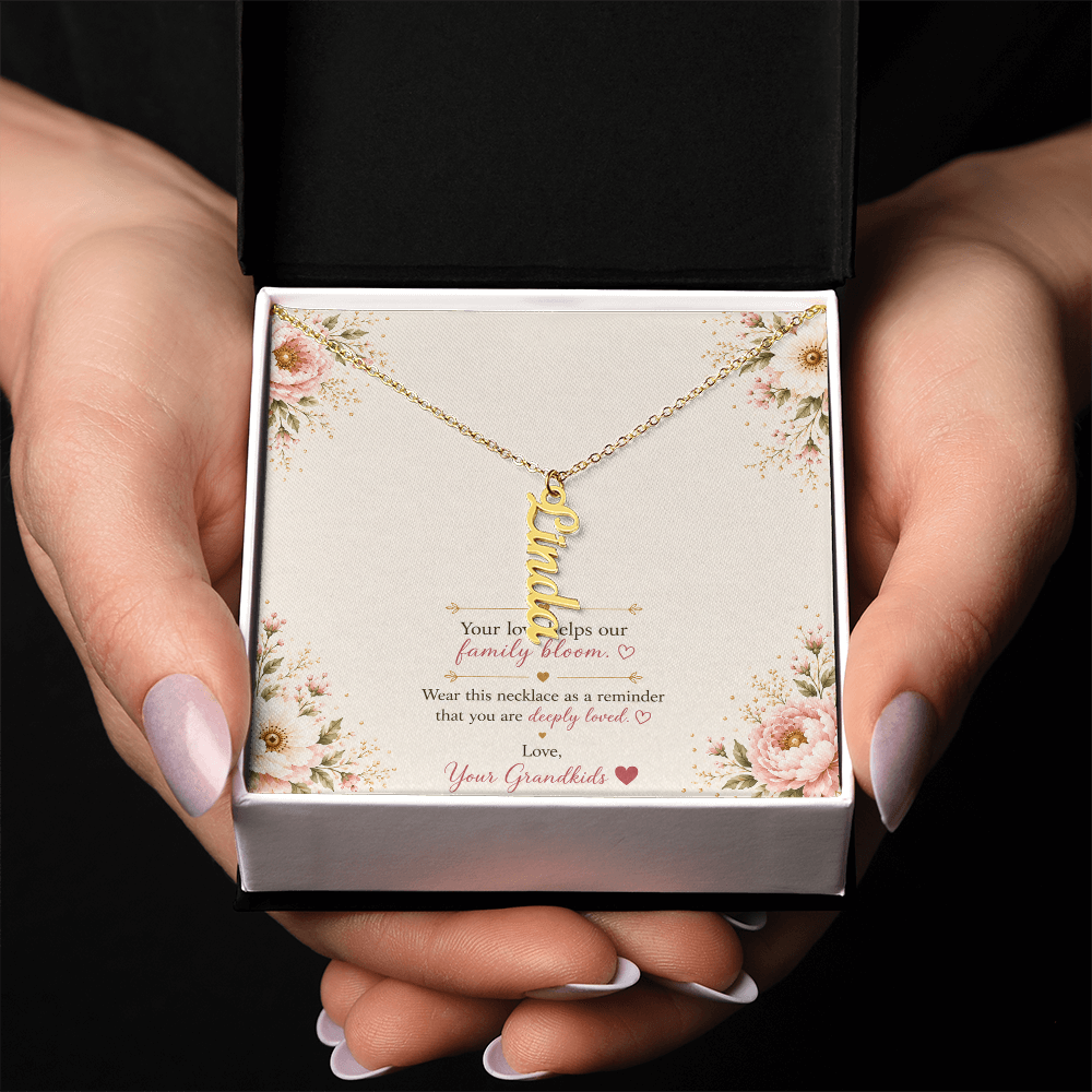💖 Custom Grandma Name Necklace with Birth Flower – Personalized Gift for Nana, Mimi, Gigi