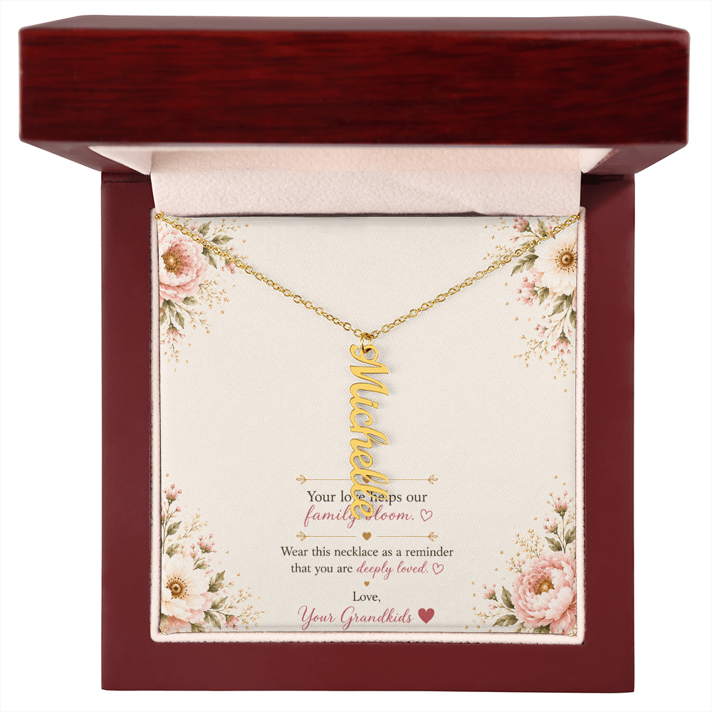 💖 Custom Grandma Name Necklace with Birth Flower – Personalized Gift for Nana, Mimi, Gigi